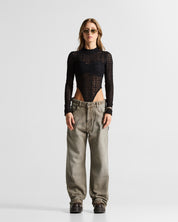Printed Washed Jean Hustler - Unisex