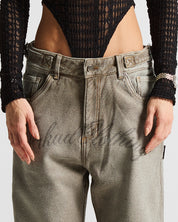 Printed Washed Jean Hustler - Unisex