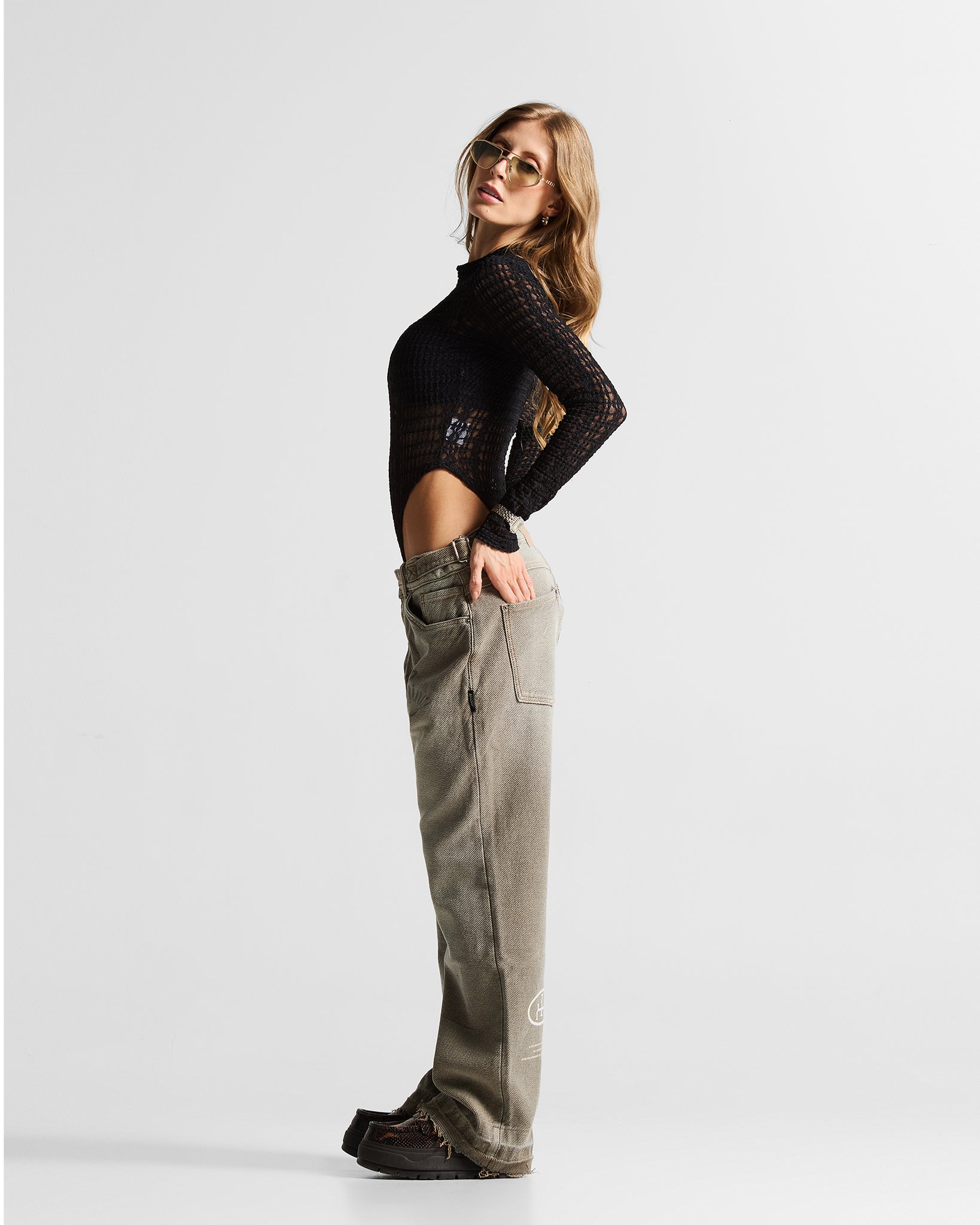 Printed Washed Jean Hustler - Unisex