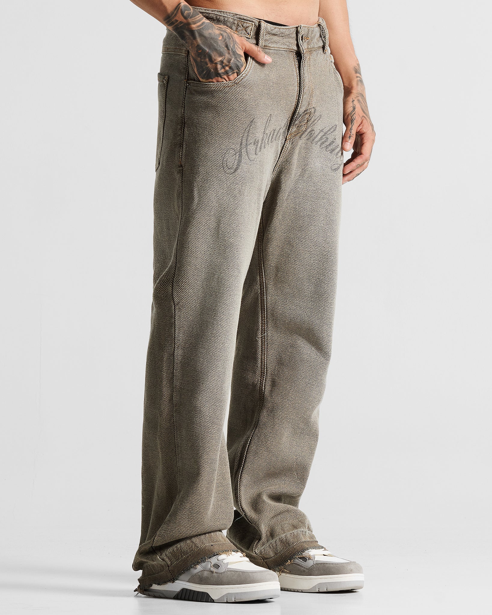 Printed Washed Jean Hustler