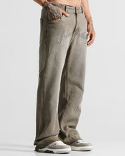 Printed Washed Jean Hustler