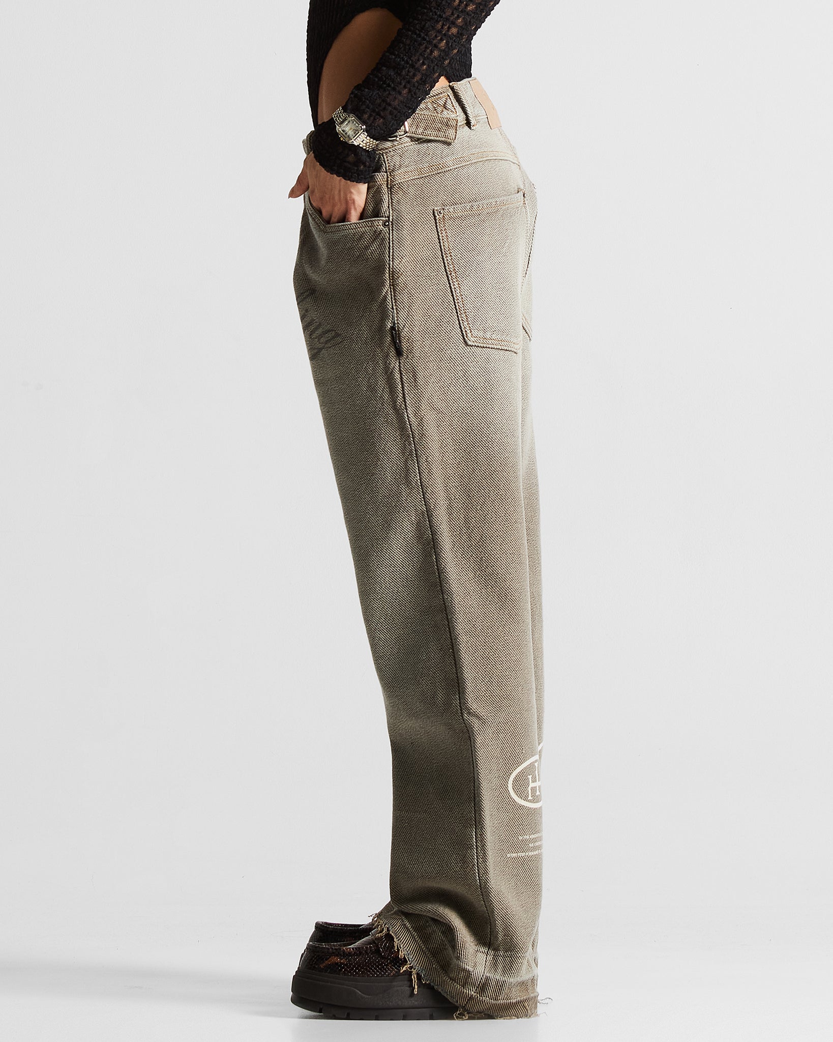 Printed Washed Jean Hustler - Unisex
