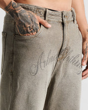 Printed Washed Jean Hustler