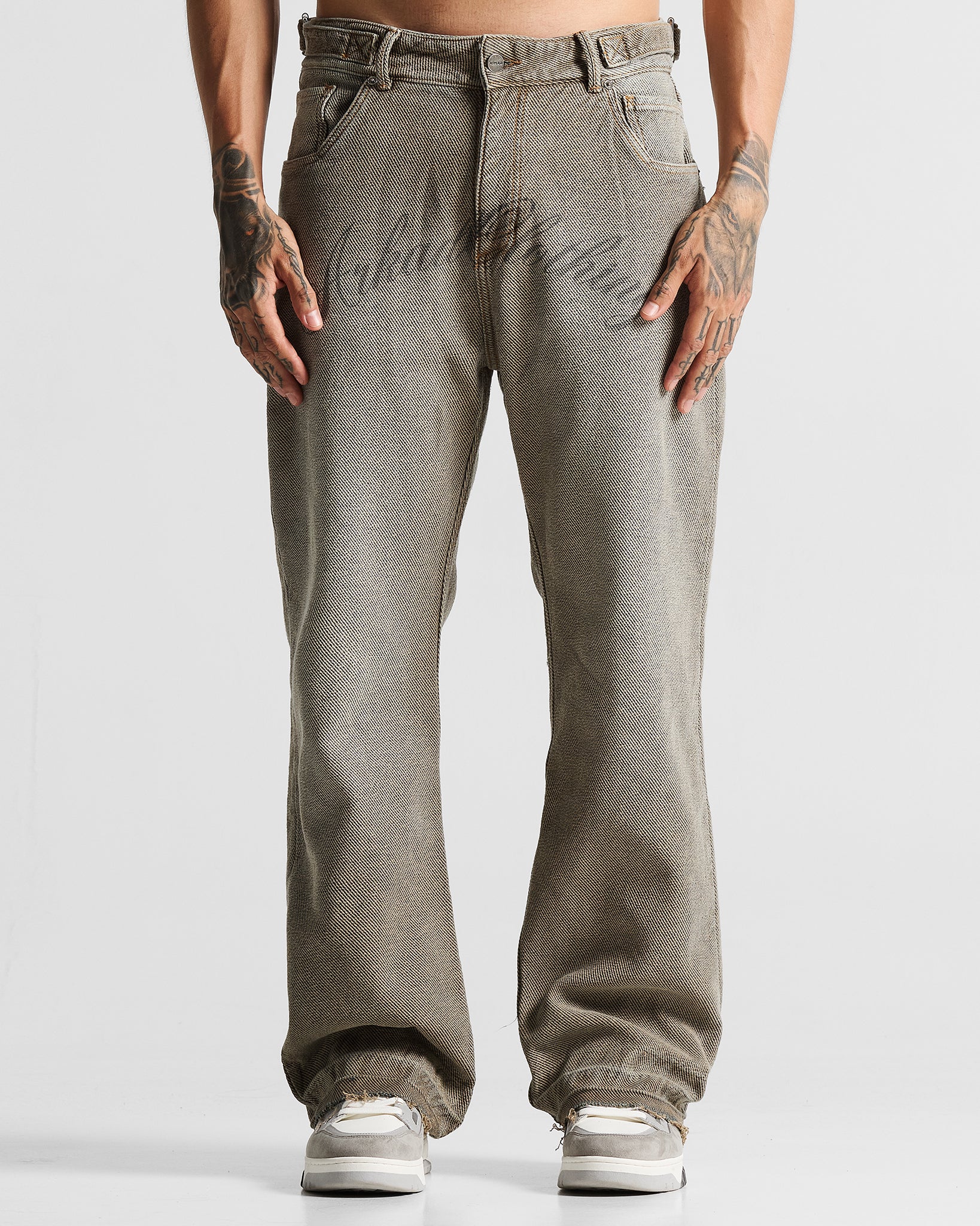 Printed Washed Jean Hustler