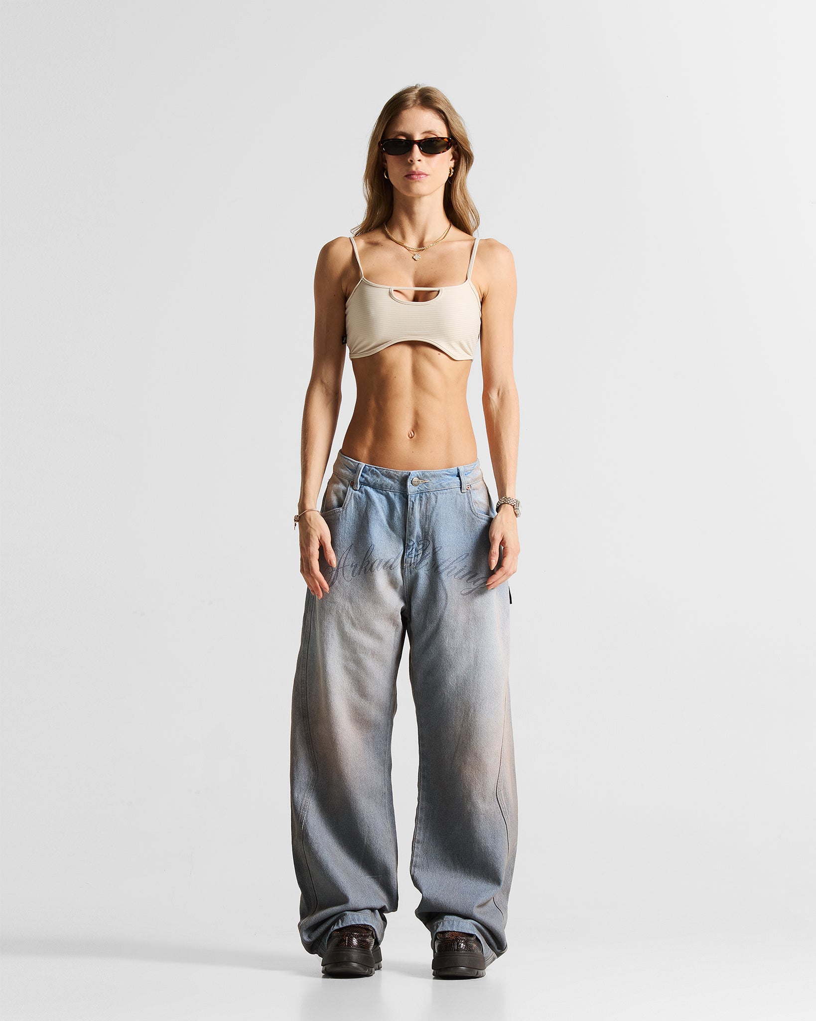 Printed Jean Hustler Azul Claro - Unisex