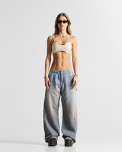 Printed Jean Hustler Azul Claro - Unisex