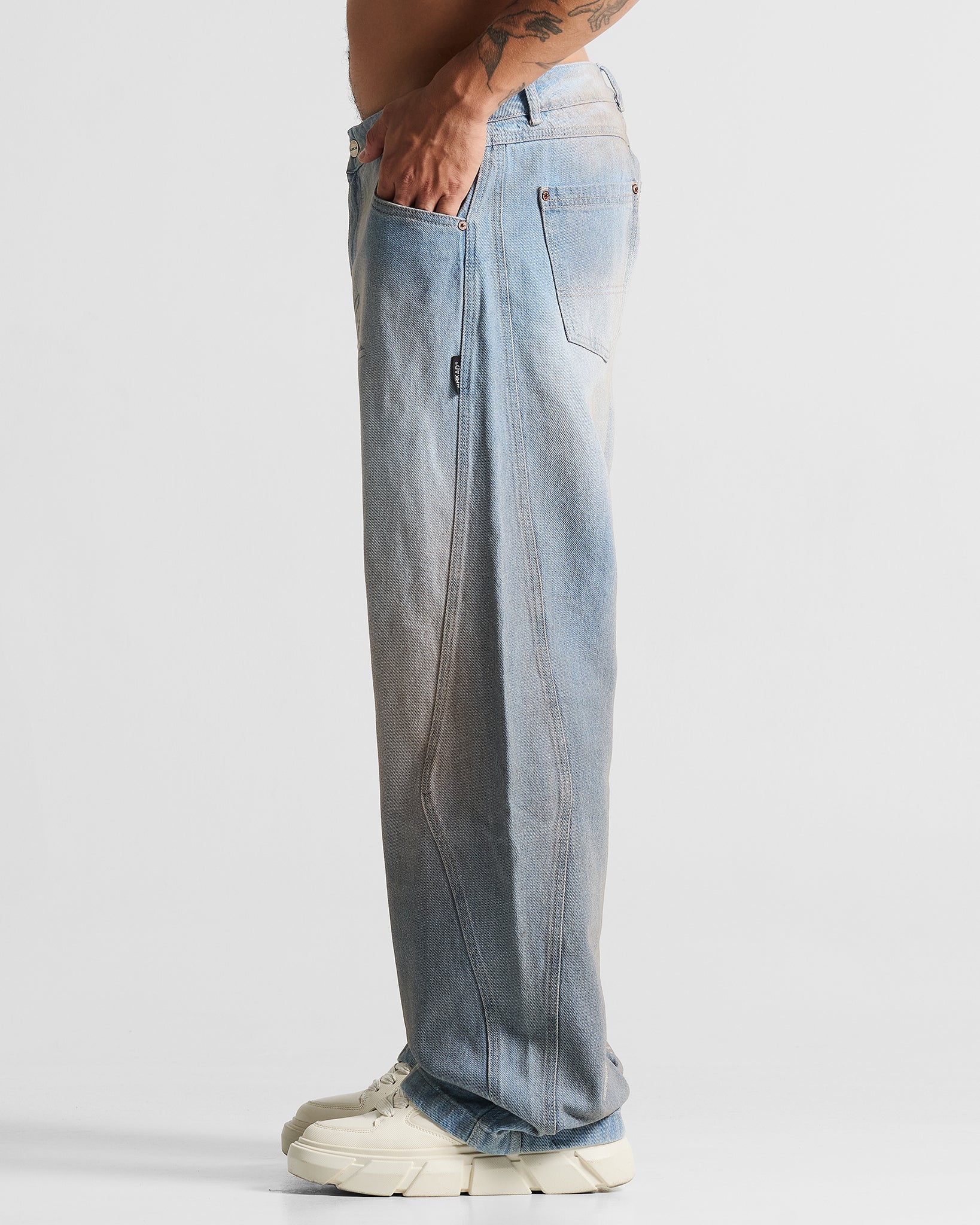 Printed Jean Hustler Azul Claro