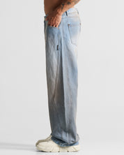 Printed Jean Hustler Azul Claro