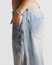 Printed Jean Hustler Azul Claro - Unisex