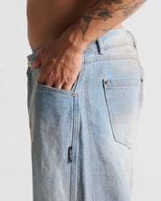 Printed Jean Hustler Azul Claro