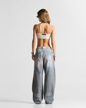 Printed Jean Hustler Azul Claro - Unisex
