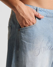 Printed Jean Hustler Azul Claro