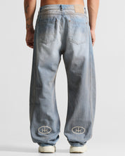 Printed Jean Hustler Azul Claro