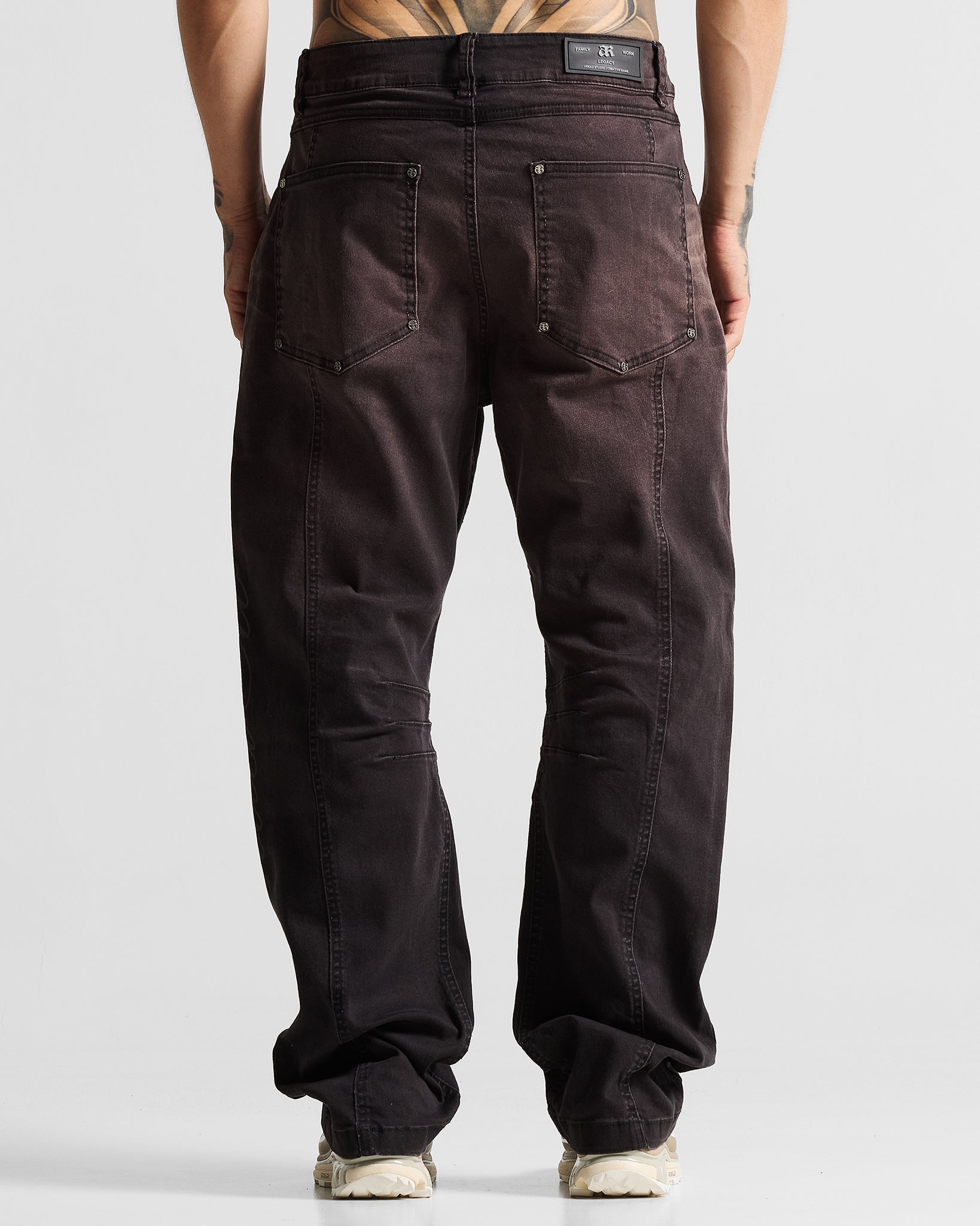 Washed Jean Negro Cafe