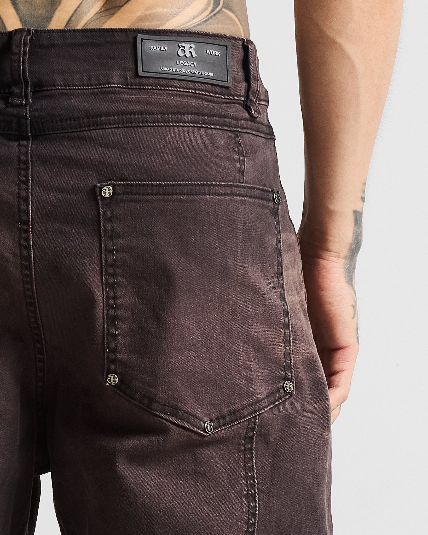 Washed Jean Negro Cafe