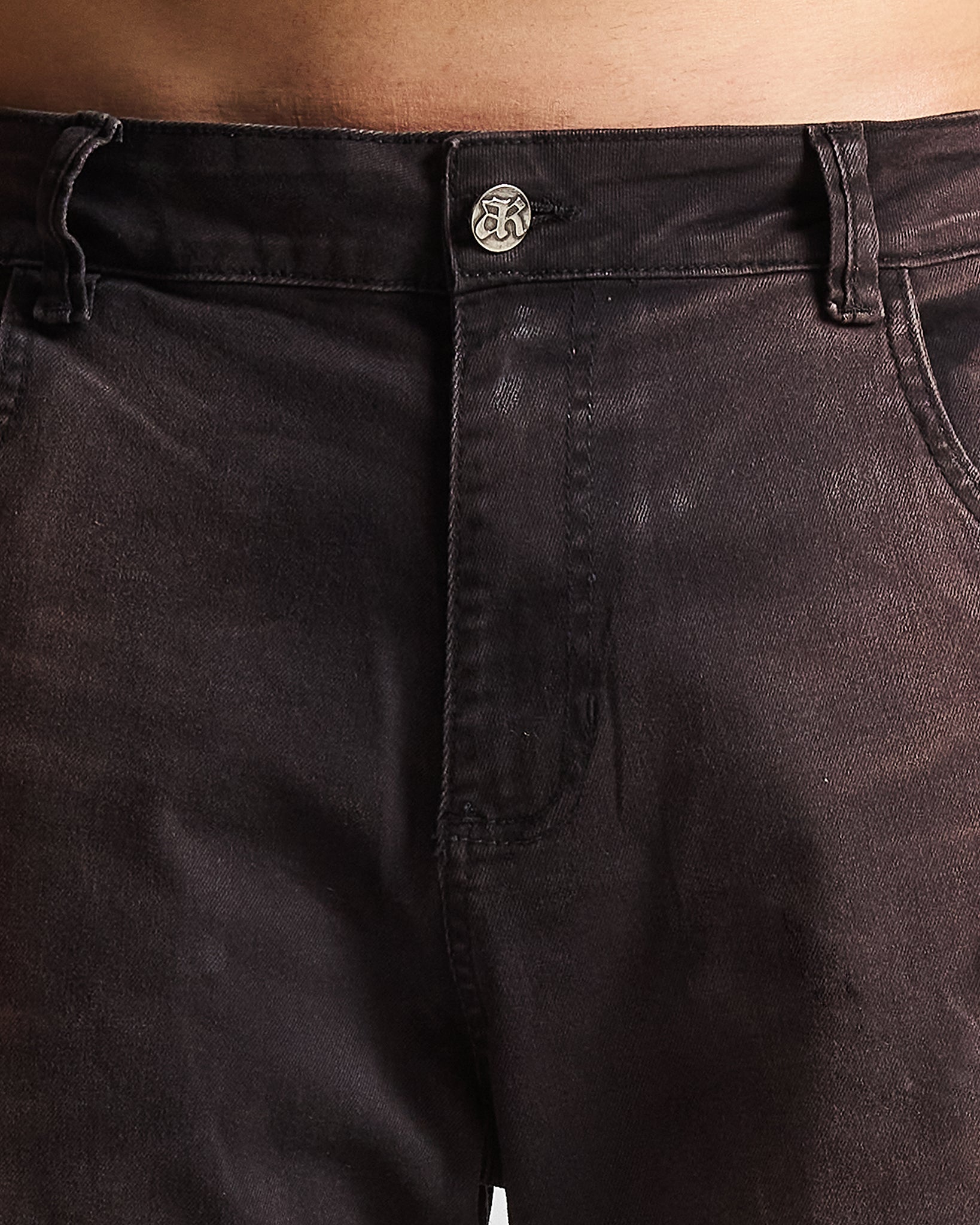 Washed Jean Negro Cafe