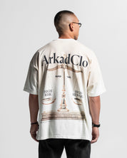 Washed Tshirt Oversize Beige Arkad Clo