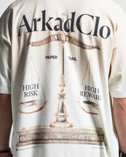 Washed Tshirt Oversize Beige Arkad Clo