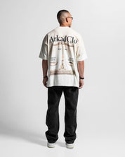 Washed Tshirt Oversize Beige Arkad Clo