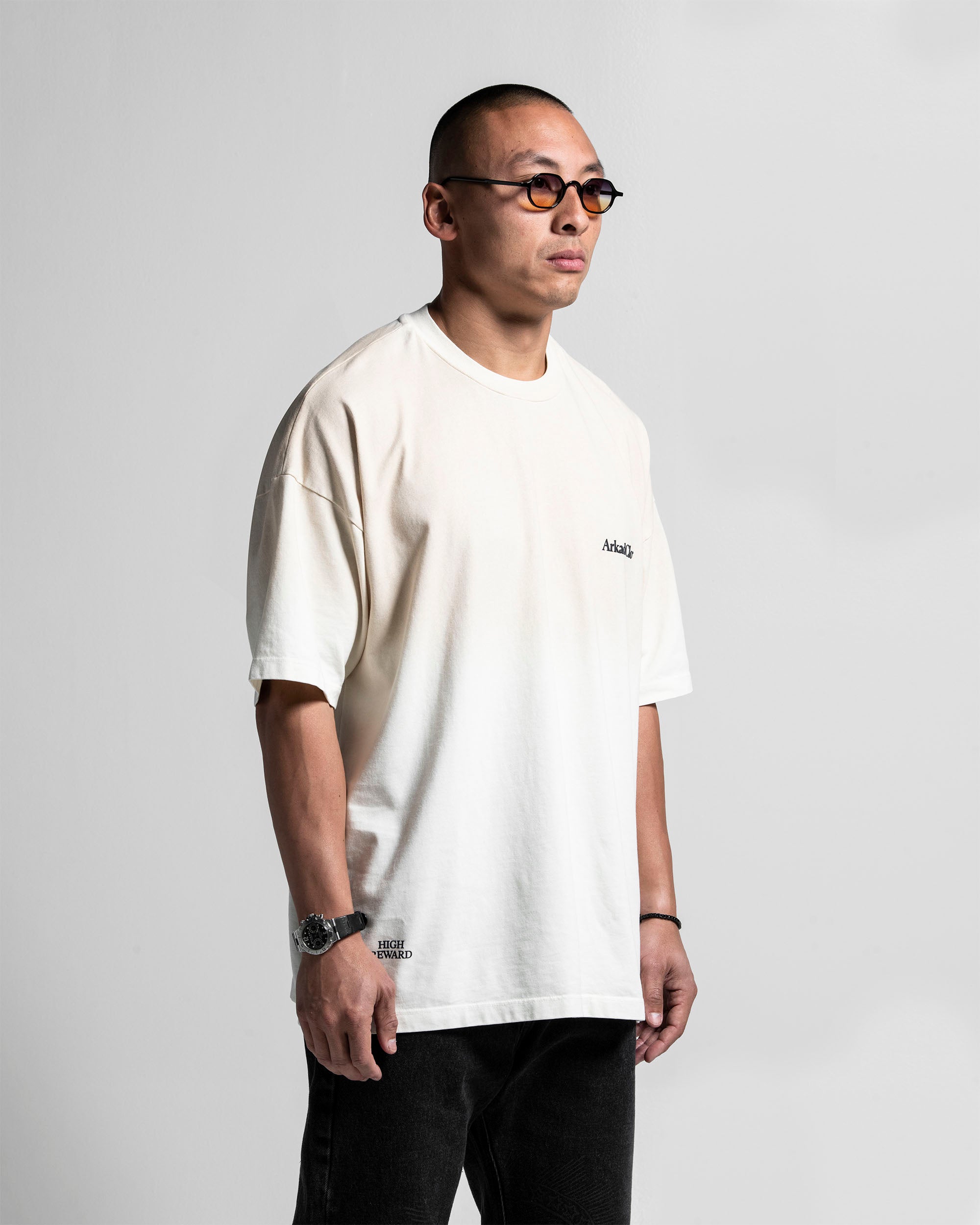 Washed Tshirt Oversize Beige Arkad Clo