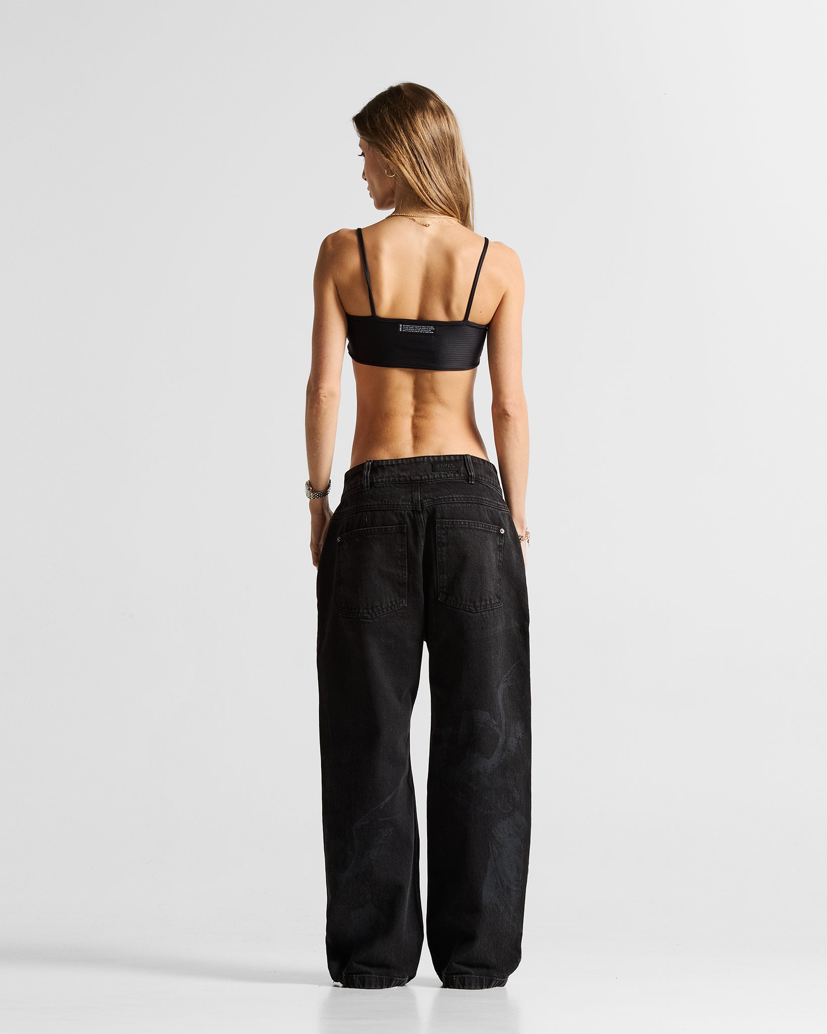 Printed Jean Negro Arkad Clothing Angeles - Unisex