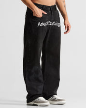 Printed Jean Negro Arkad Clothing Angeles
