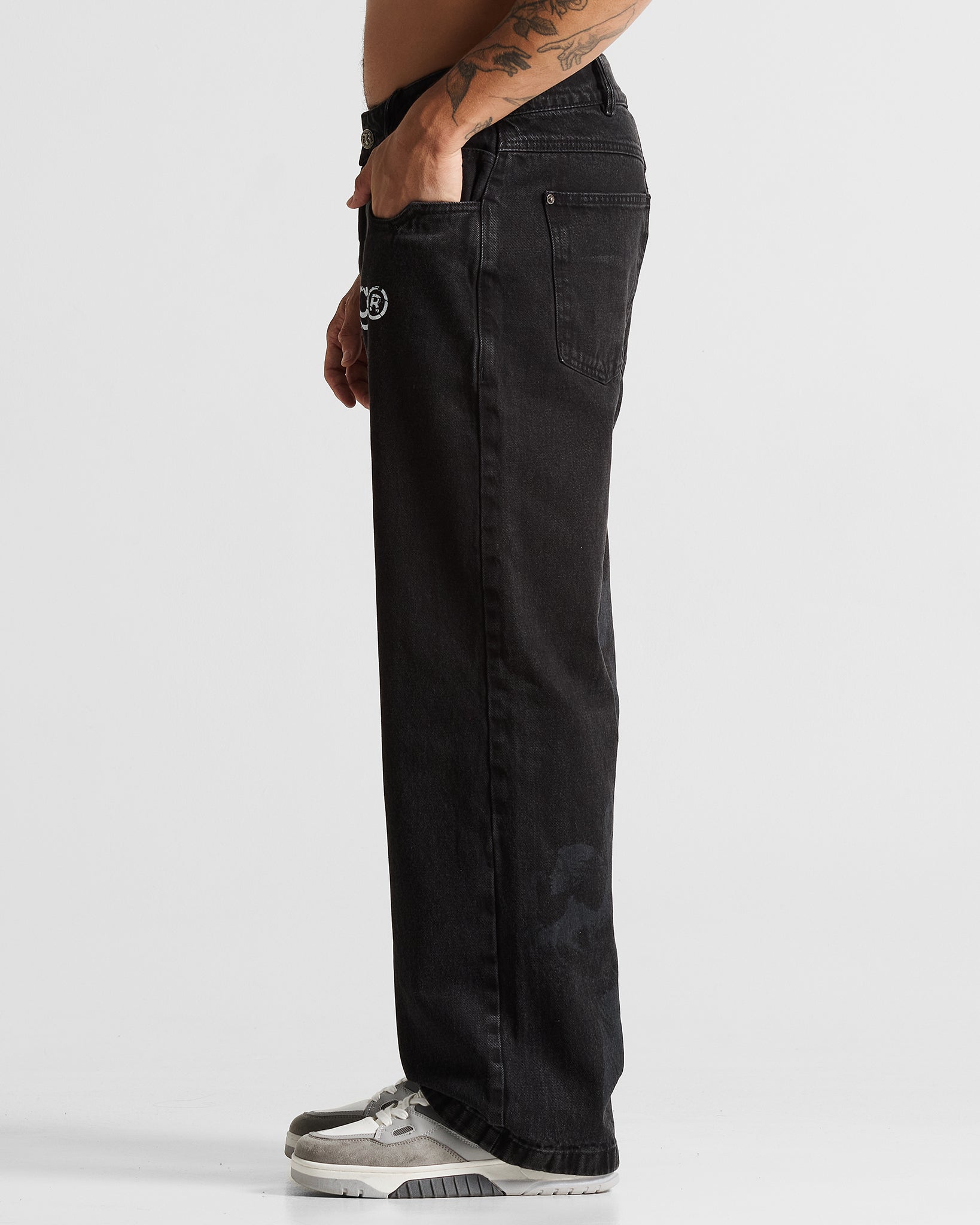 Printed Jean Negro Arkad Clothing Angeles