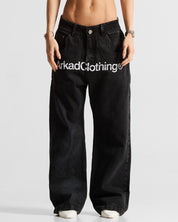 Printed Jean Negro Arkad Clothing Angeles - Unisex