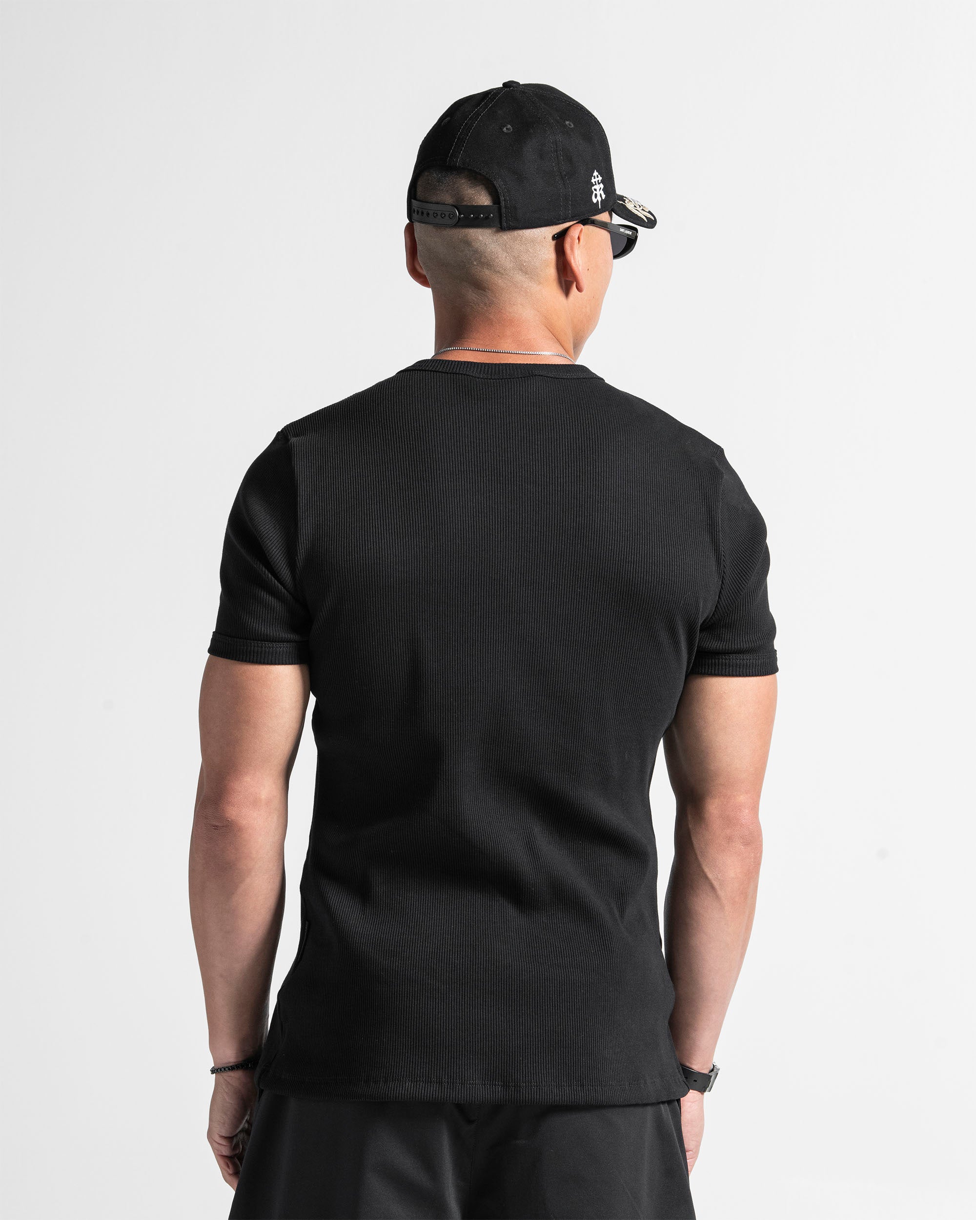 Slim Ribbed Tshirt Black