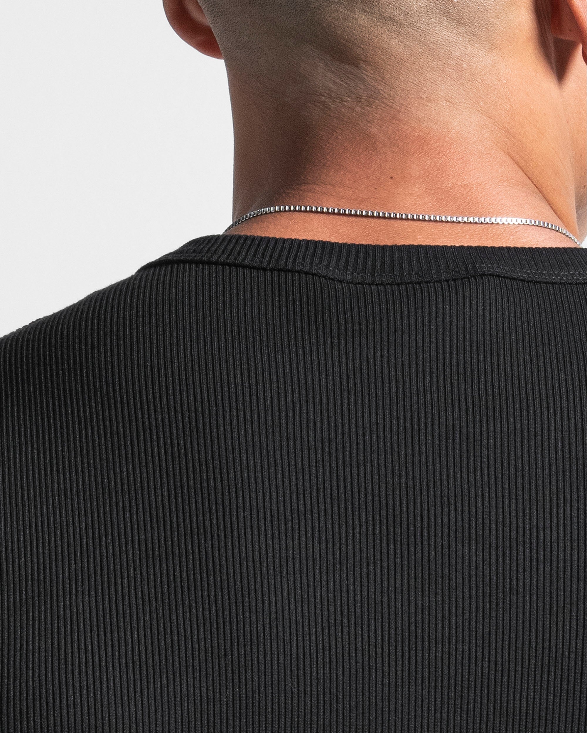 Slim Ribbed Tshirt Black