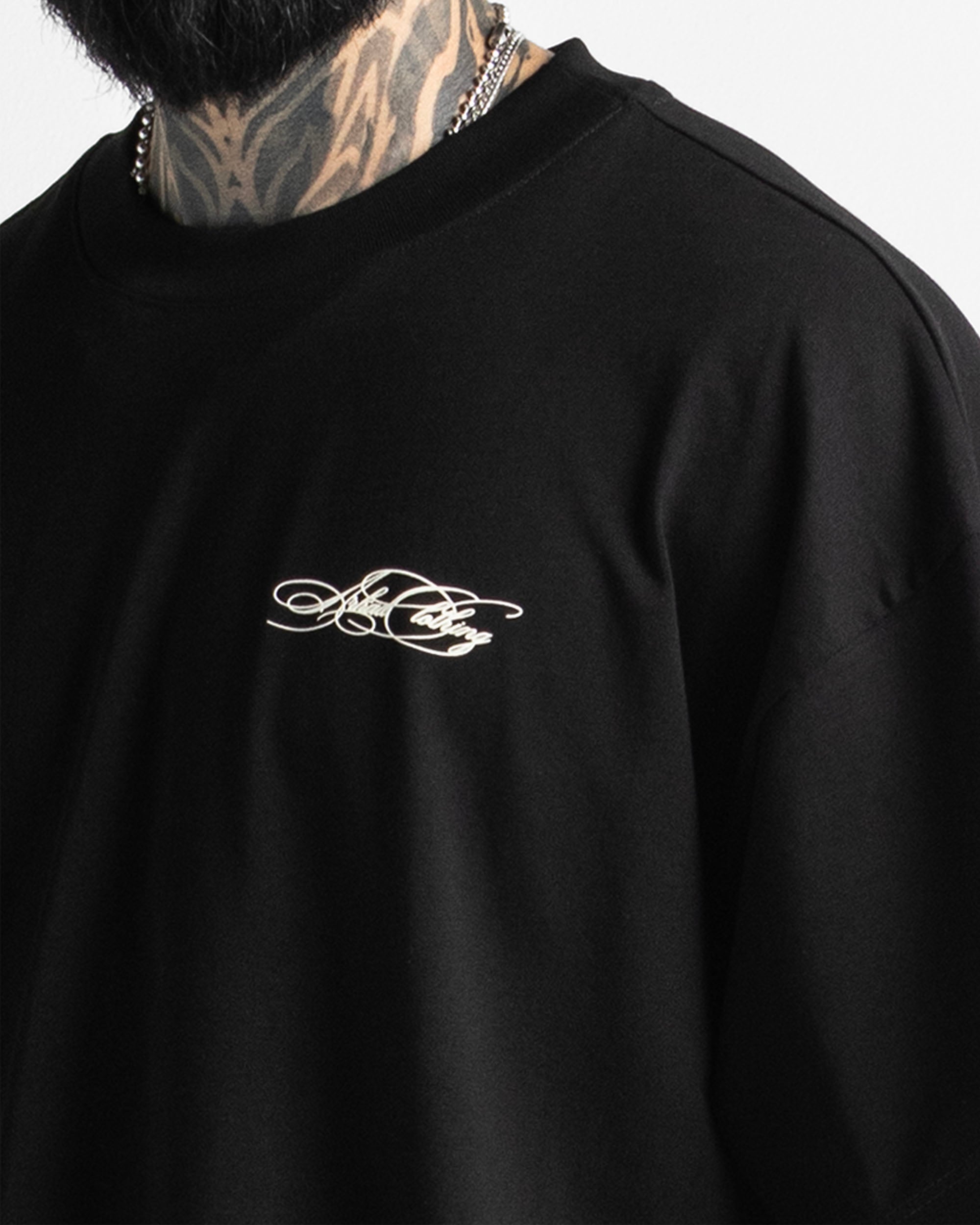 Tshirt Oversize Negra Arkad Clo