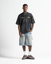 Washed Tshirt Negra Trust The Circle
