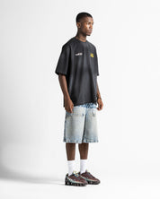 Washed Tshirt Negra Trust The Circle