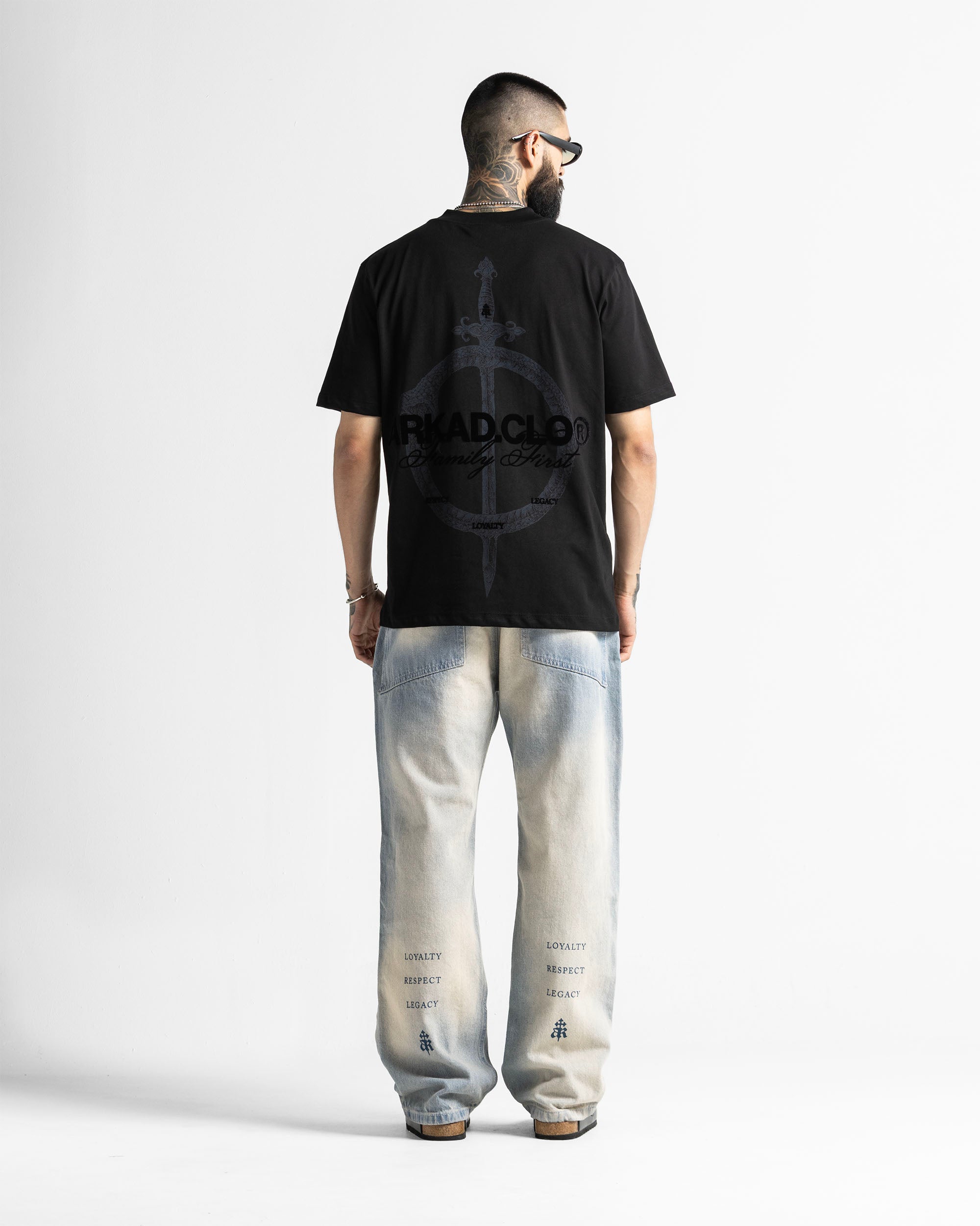 Tshirt Regular Fit Negra Arkad Clo Velvet
