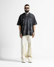 Washed Tshirt Negra Arkad Clo