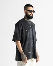 Washed Tshirt Negra Arkad Clo