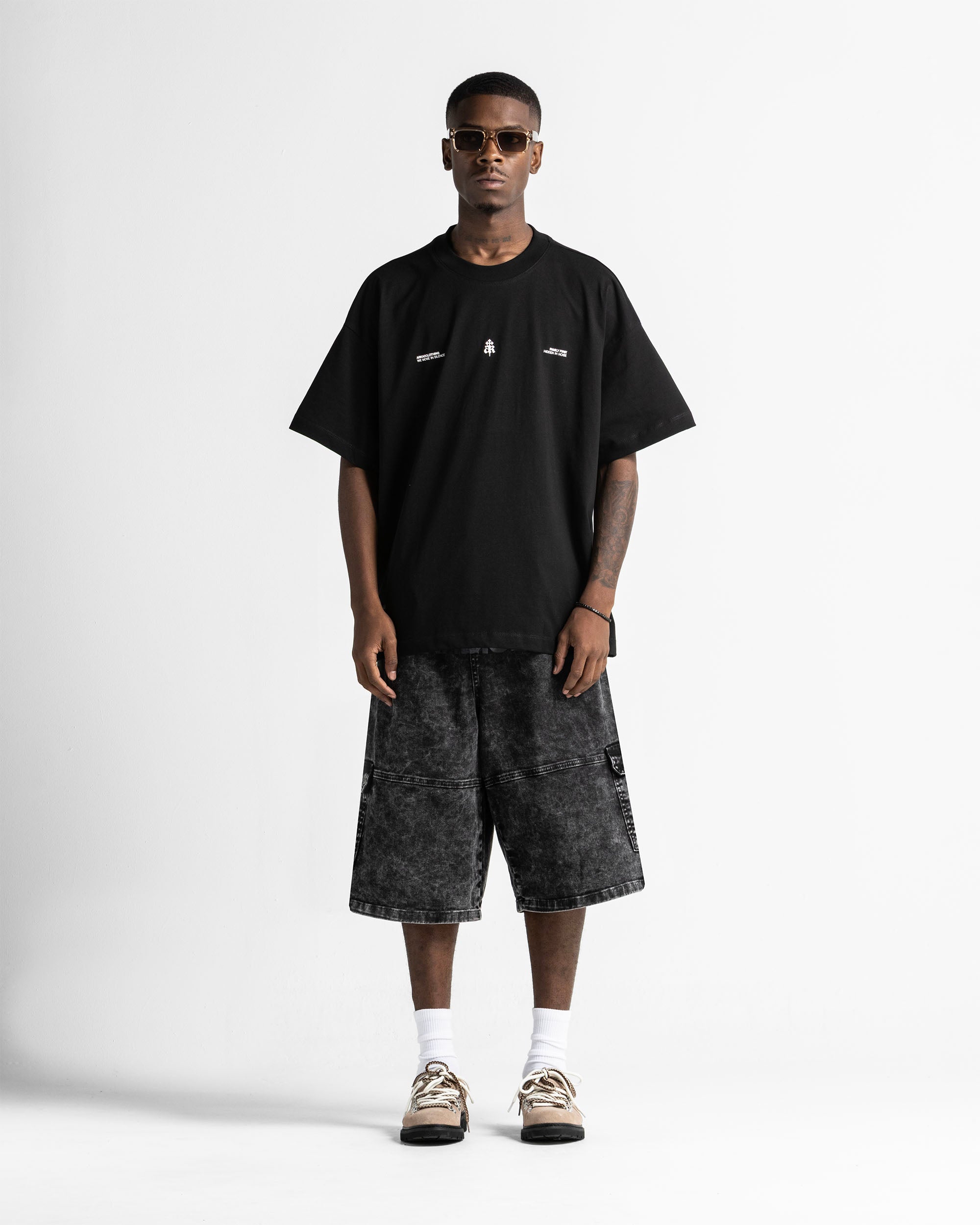 Tshirt Oversize Negra Arkad Clo