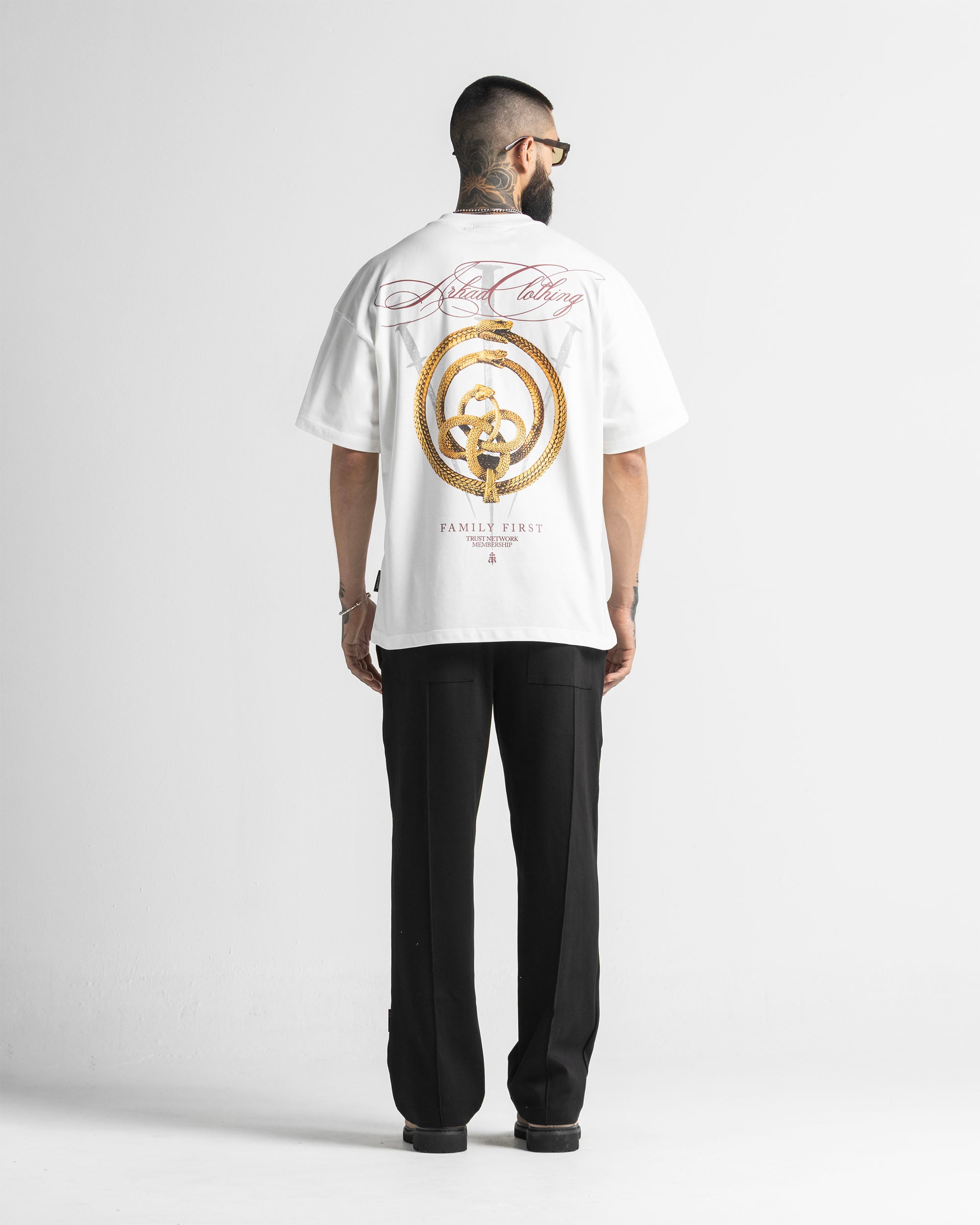 Tshirt Oversize Blanca Golden Snake