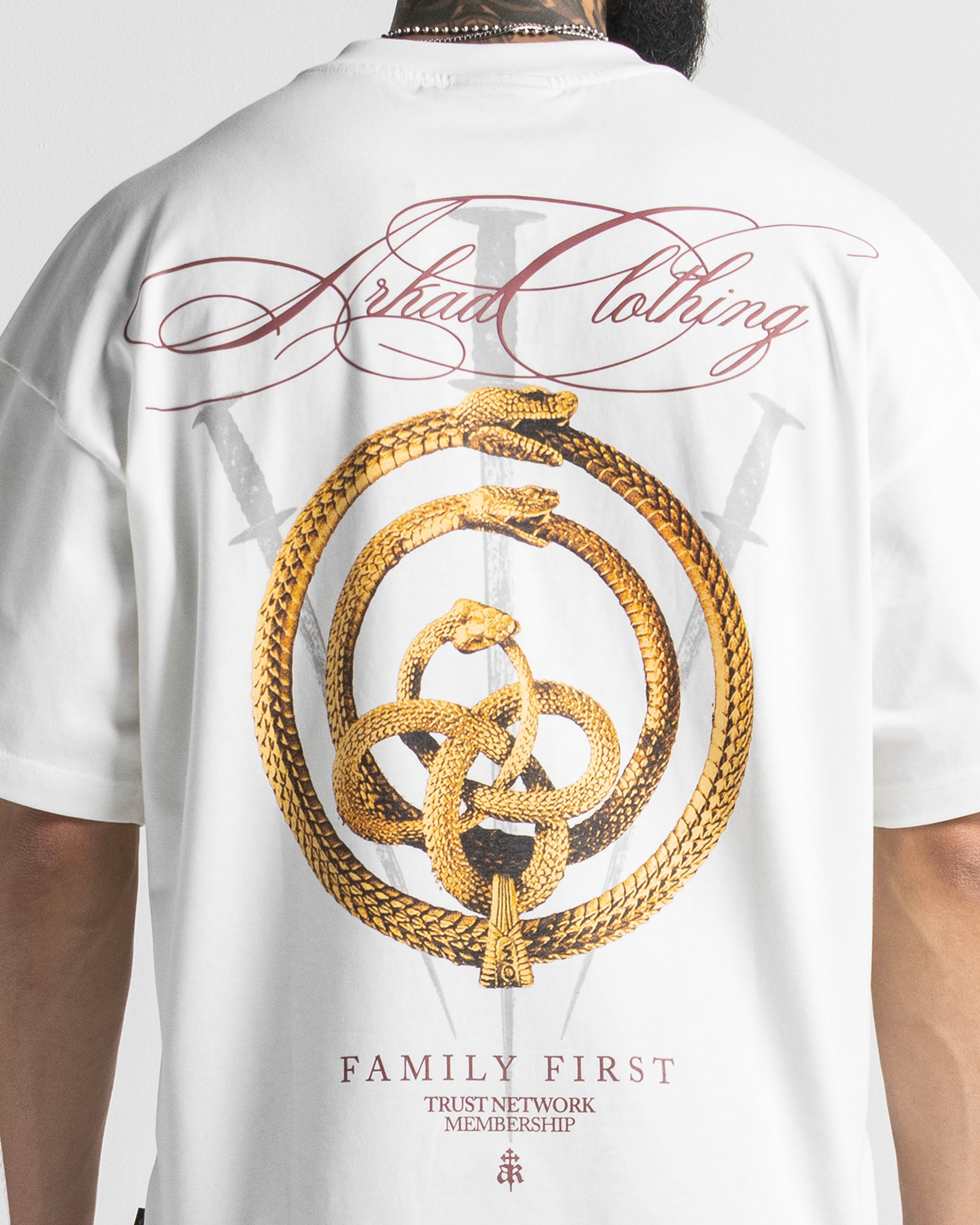 Tshirt Oversize Blanca Golden Snake