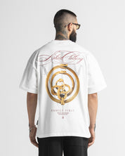 Tshirt Oversize Blanca Golden Snake