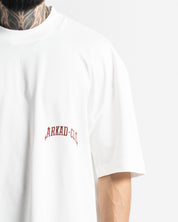 Tshirt Oversize Blanca Arkad Clo Rojo