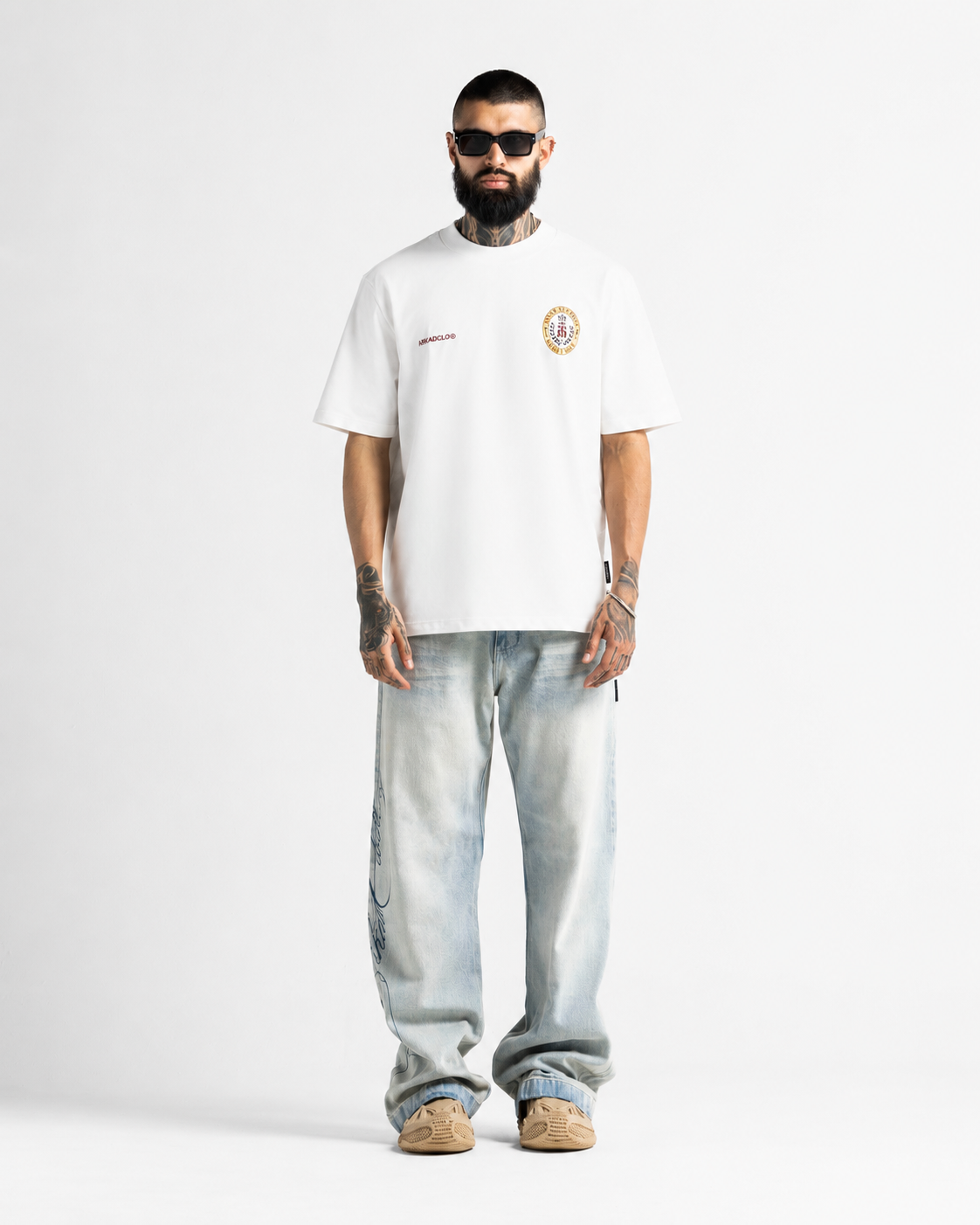 Tshirt Regular Fit Blanca Logo Colores