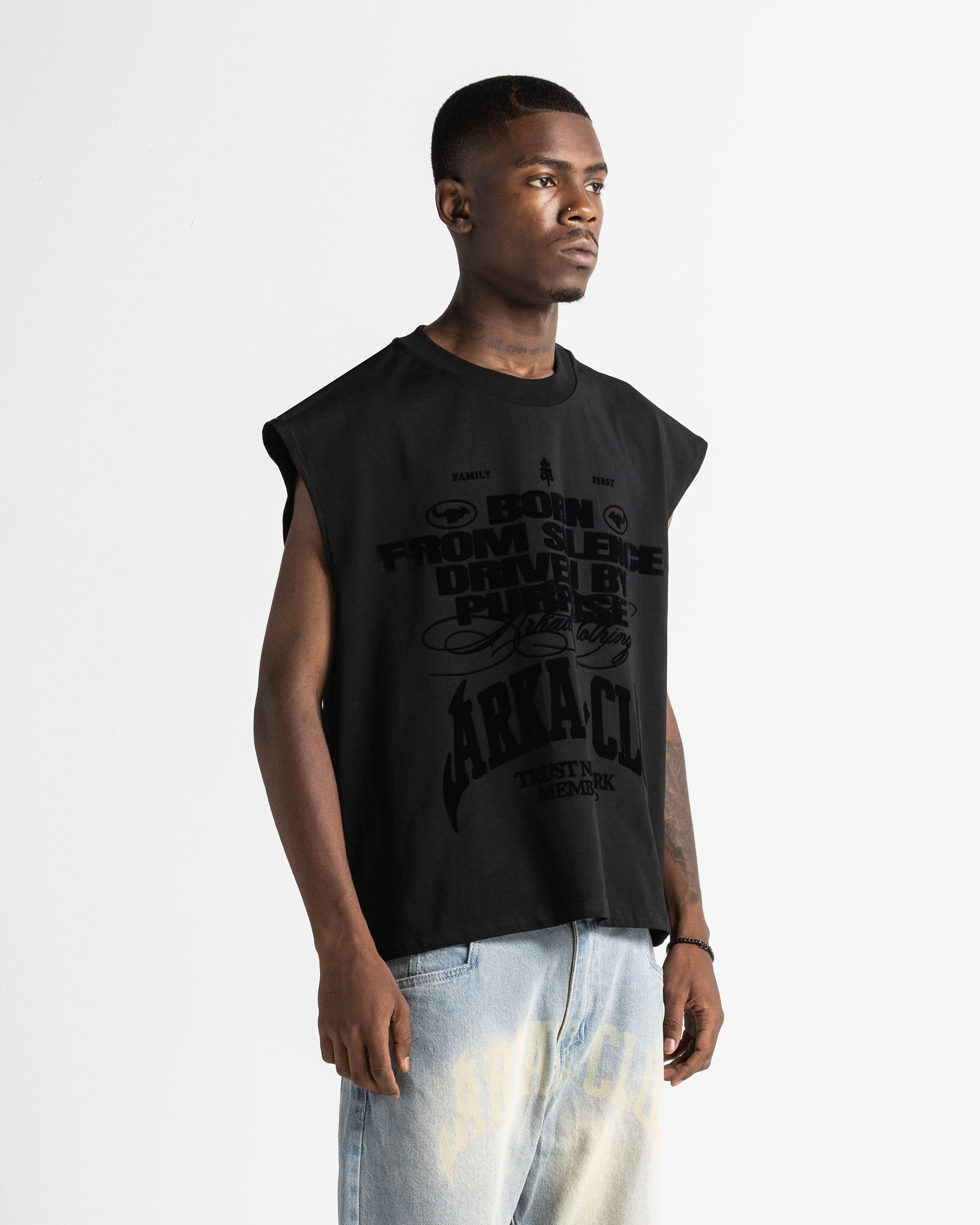 Tank Shirt Negra Velvet