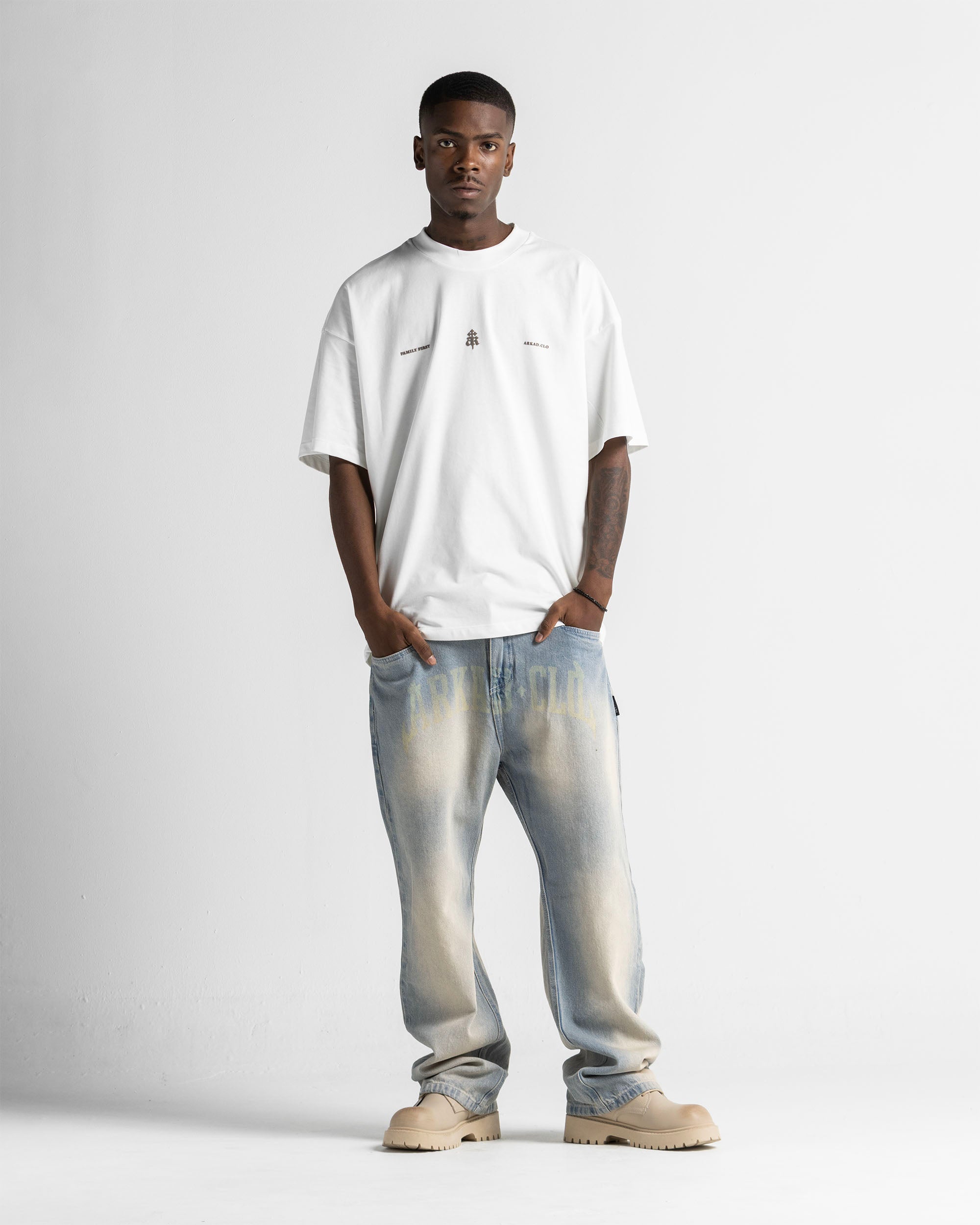 Dirty Jean Printed Beige