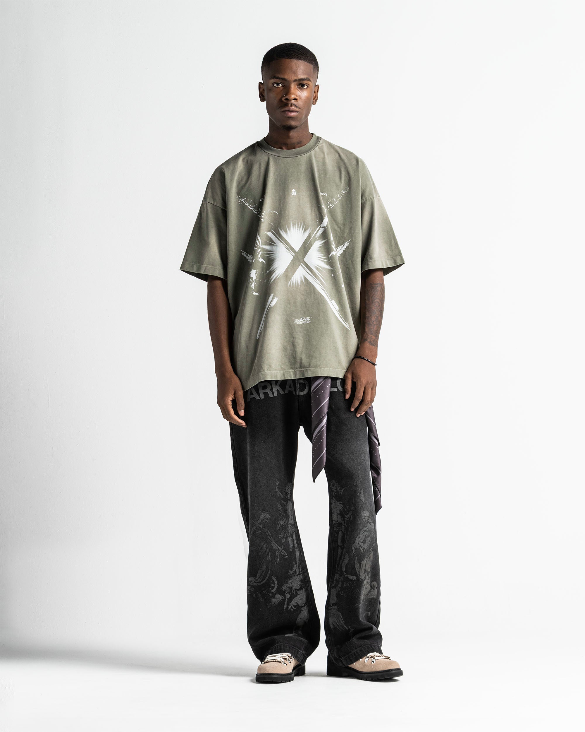 Washed Tshirt Verde Arkad Clo
