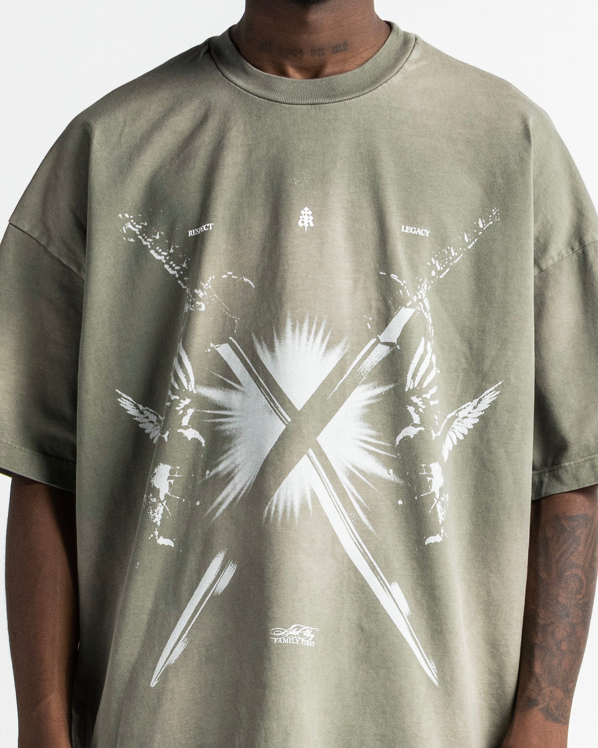 Washed Tshirt Verde Arkad Clo