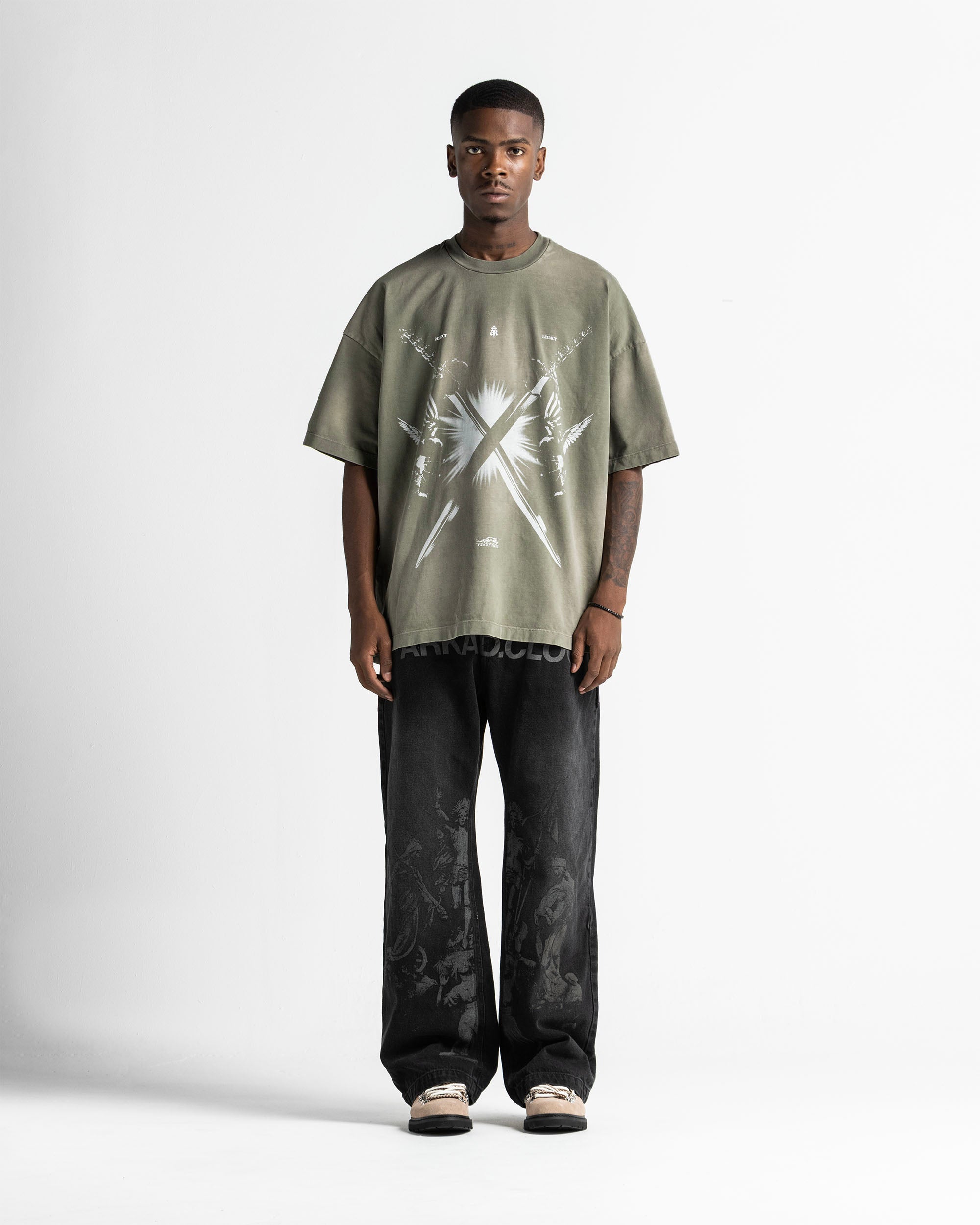 Washed Tshirt Verde Arkad Clo