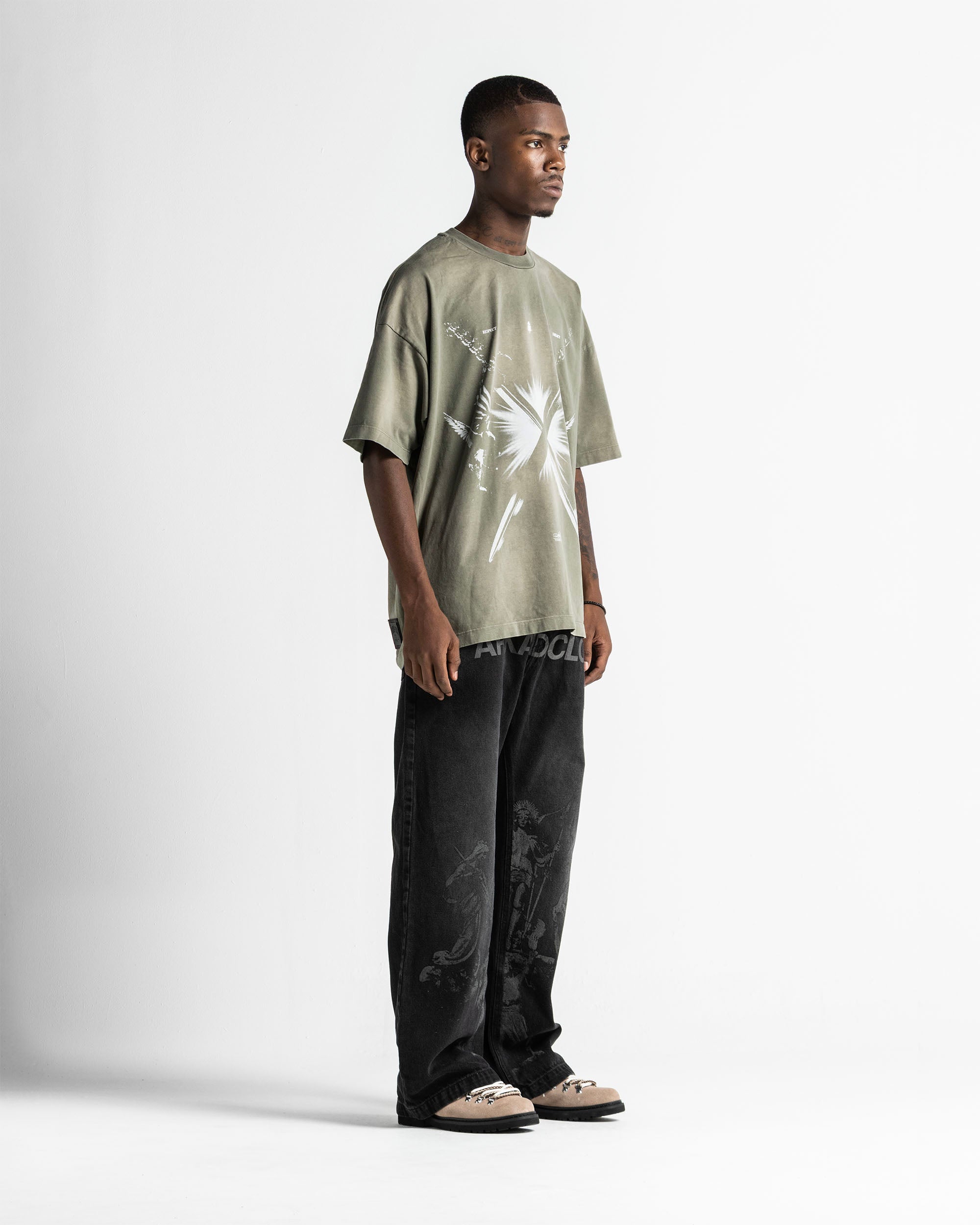 Washed Tshirt Verde Arkad Clo