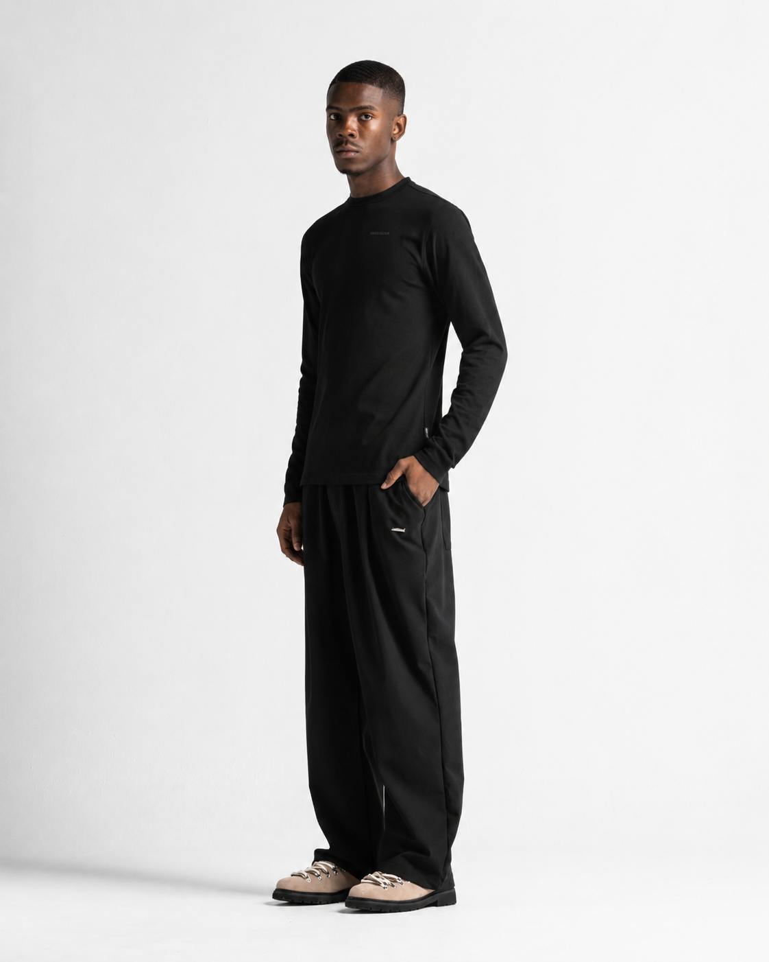 Long Sleeve Regular Fit Negro