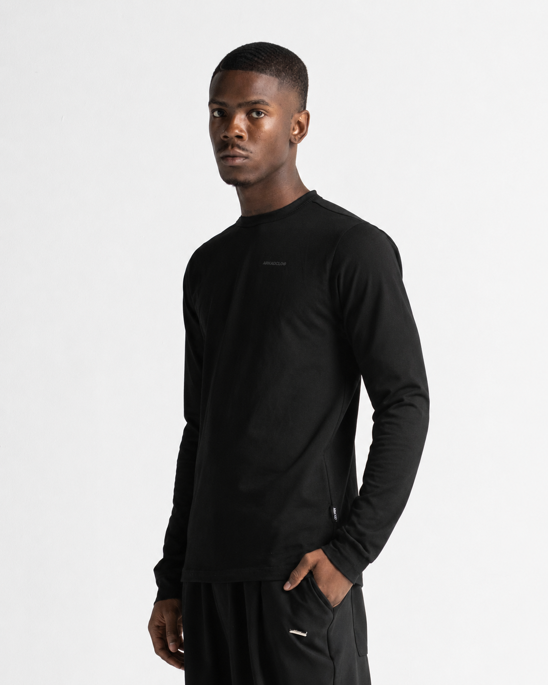 Long Sleeve Regular Fit Negro